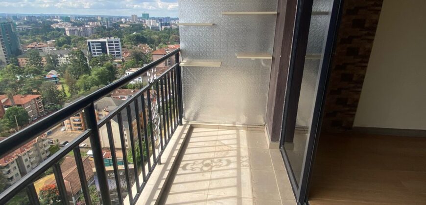 two bedroom apartment for rent at kileleshwa 100k per month on 14th floor