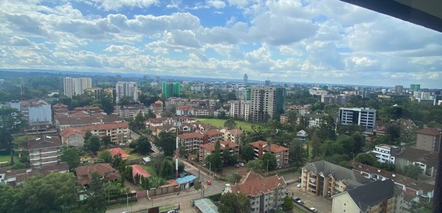 two bedroom apartment for rent at kileleshwa 100k per month on 14th floor