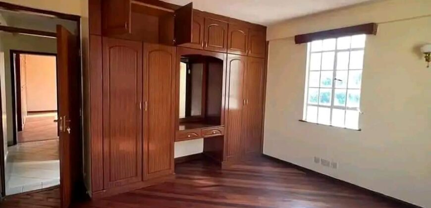 THREE BEDROOM APARTMENT FOR RENT AT KILELESHWA 85K PER MONTH